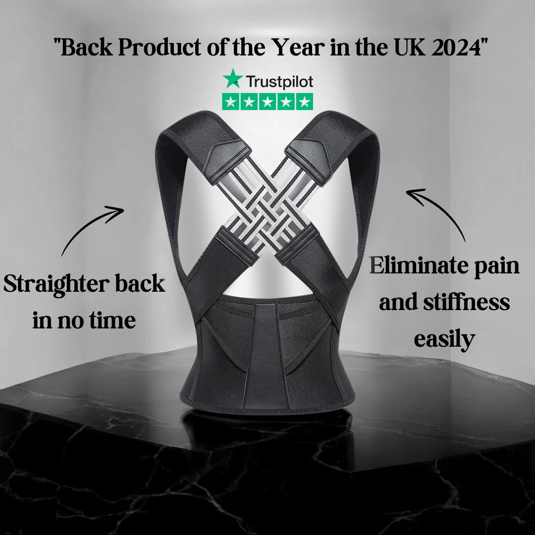 Posture Corrector relieves neck, shoulder and back pain.